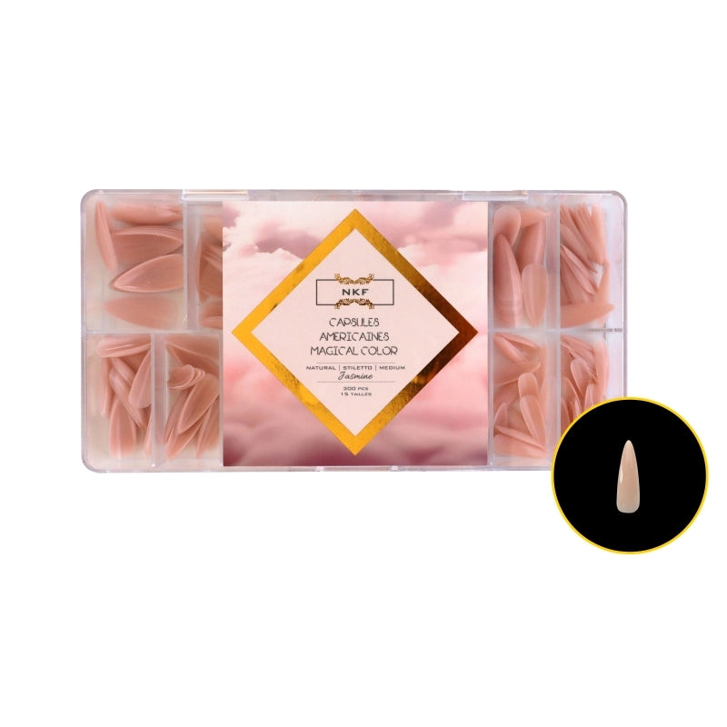 Magical Color Evolution Jasmine Natural Stiletto Medium 300 pcs