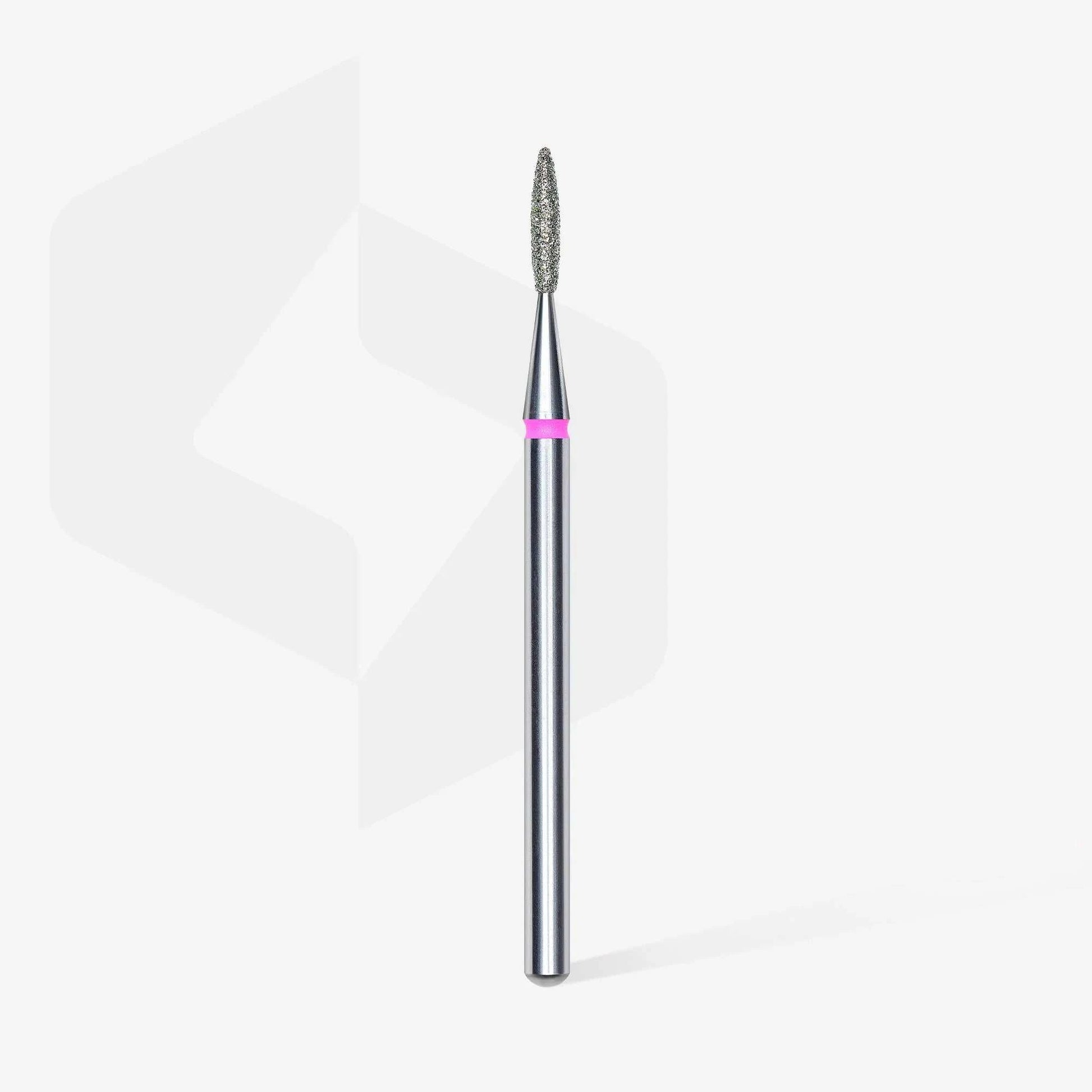 Staleks Diamond Safe Flame Red tool 1.6mm for nail care, stainless steel.