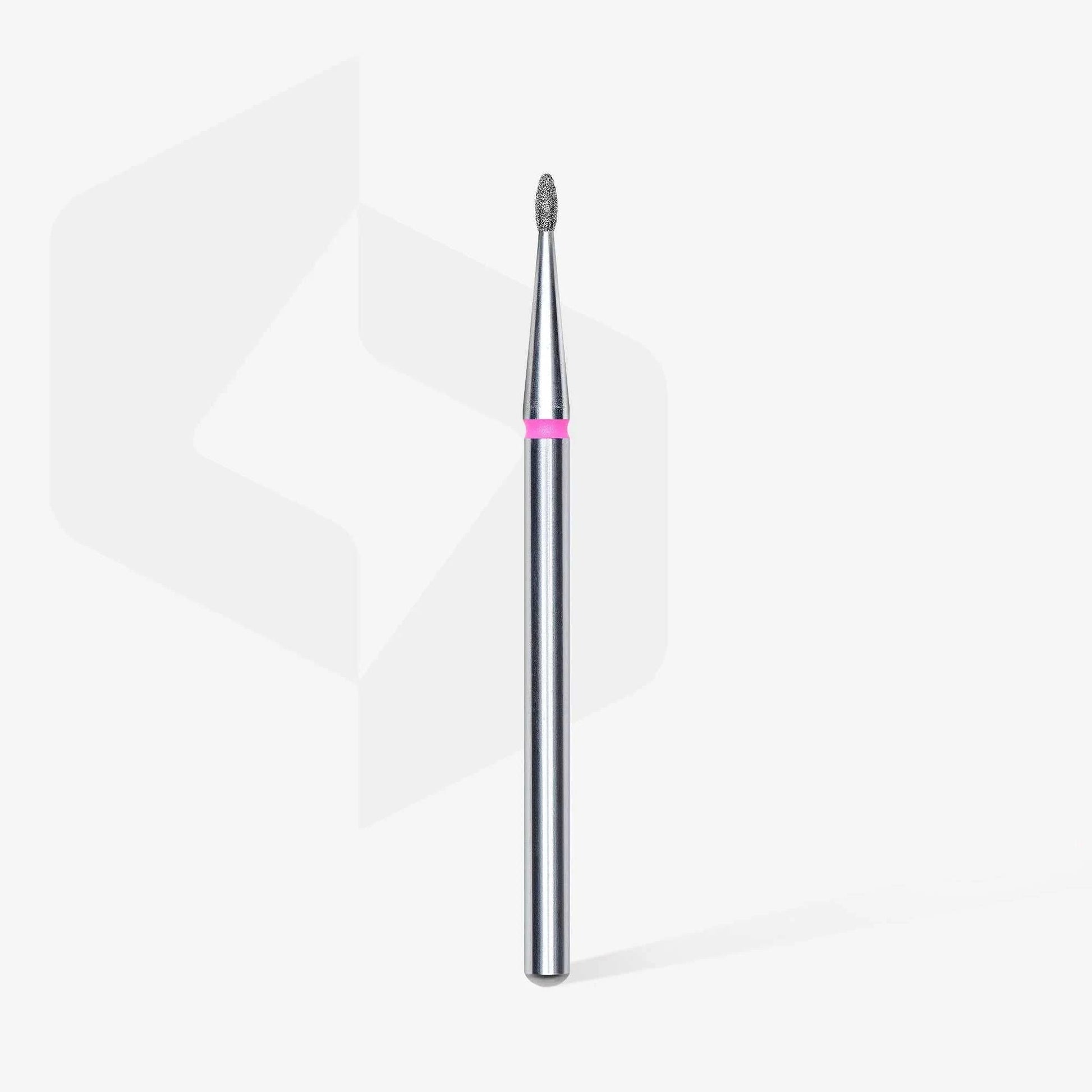 Staleks Diamond Rounded "Bud", Red, 1.2/3 mm, stainless steel tool for delicate cuticle removal.