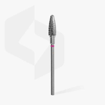 Staleks Carbide Corn Purple 13 mm, professional nail drill bit, 5 mm diameter, durable and heat-resistant.