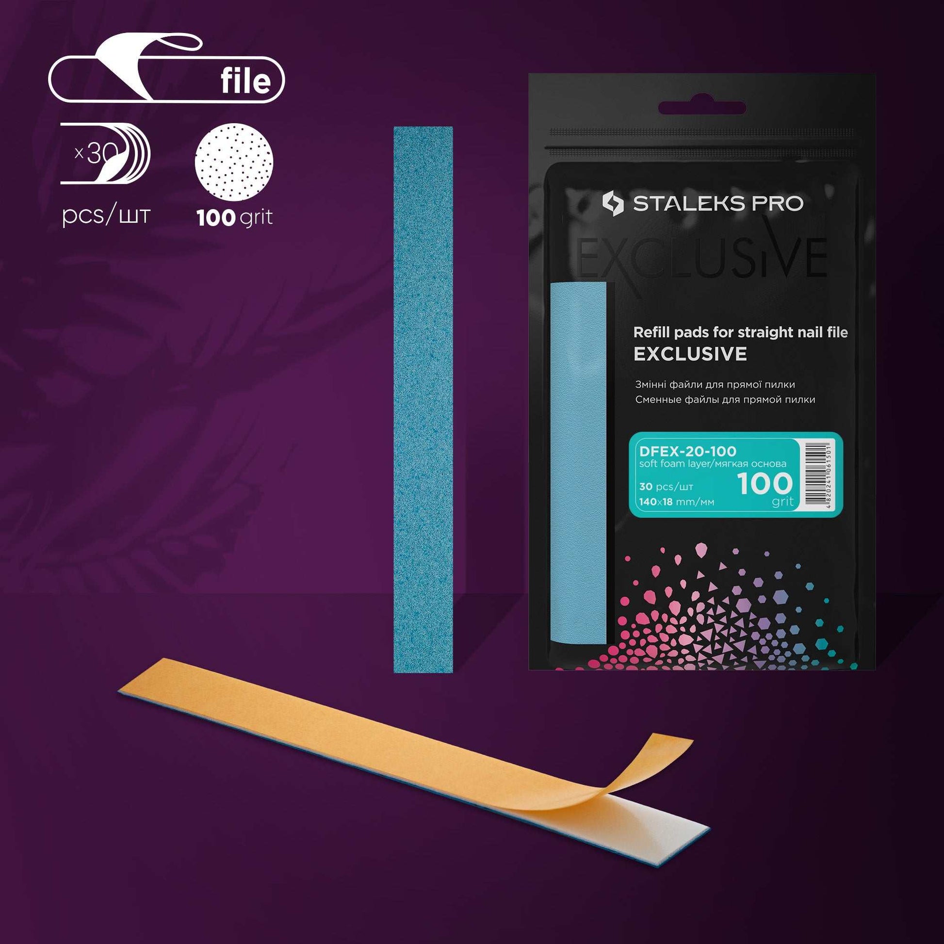 Staleks Abrasifs Soft 100 pour lime métal straight MBE-20